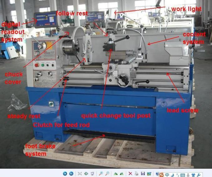 C6251 CNC মেটাল লেদ হেভি ডিউটি ​​সুপার রিজিডিটি সিঙ্গেল ফেজ মেটাল লেদ 2