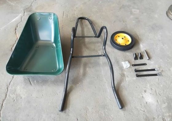 CE সার্টিফিকেশন গার্ডেন মেশিন টুলস 0.6mm 5 Cuft স্টিল হুইল ব্যারো