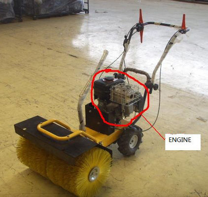 6.5HP স্নো পাওয়ার ব্রাশ সুইপার ওয়াক বিহাইন্ড রিকোয়েল স্টার্টার উচ্চ নমনীয়তা